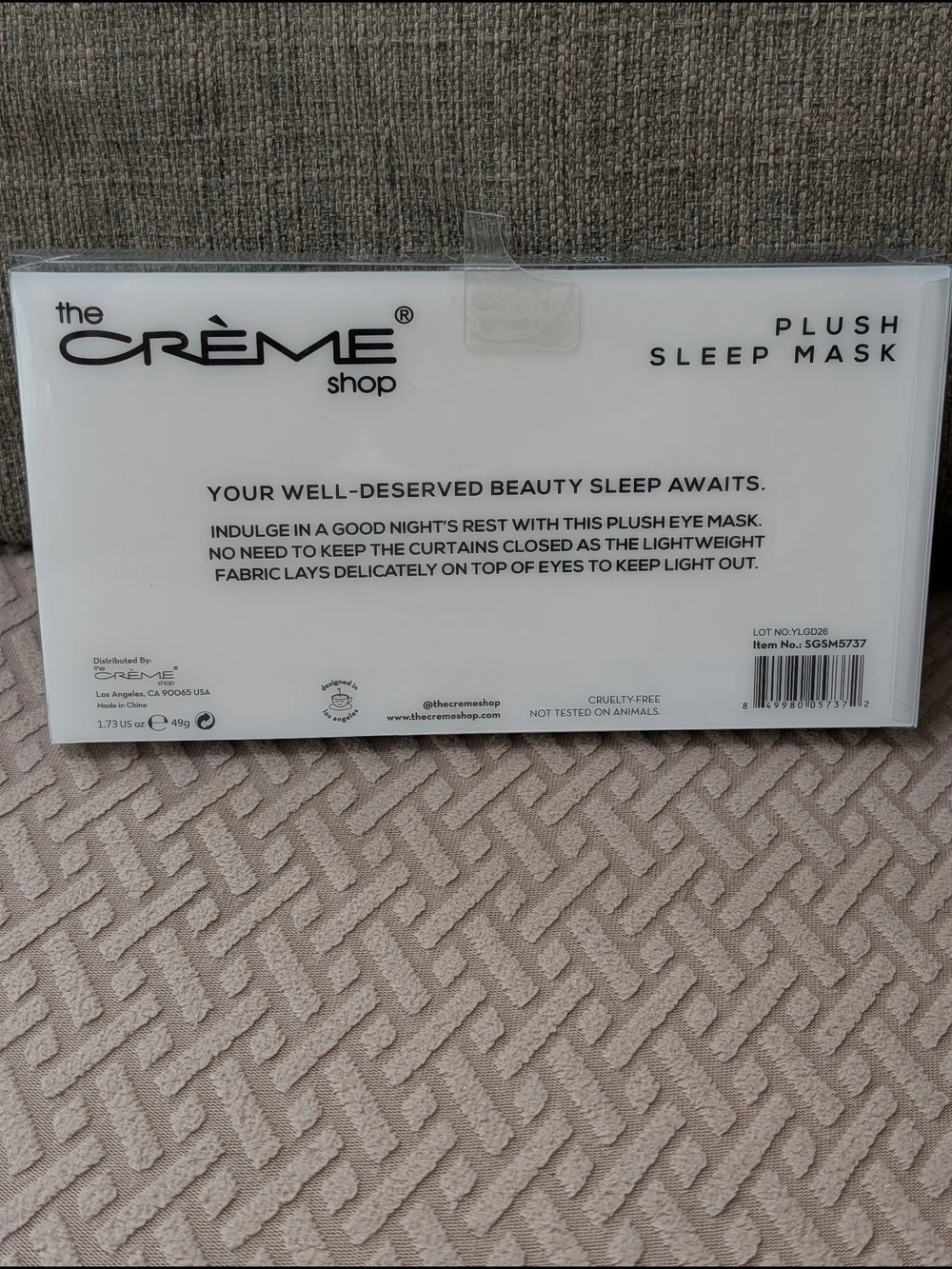 The Crème Shop Green Alien Plush Sleep Mask NIP